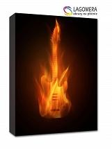 płonąca gitara 50x30cm