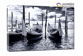 Wenecja gondole czarno-białe 50x30cm