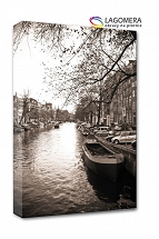 Holandia Amsterdam biało-czarne 100x70cm